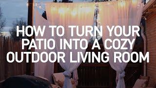 How to Turn Your Basic Patio into a Cozy Outdoor Living Room  Crafty at Home