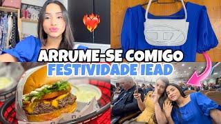 VLOG ARRUME-SE COMIGO PARA FESTIVIDADE NA IGREJA LOOK MAKE CULTO LANCHE COM AMIGOS️‍