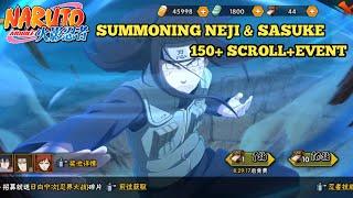 SUMMONING NEJI GNW AND SASUKE EMS 150 SCROLL + EVENT - NARUTO MOBILE TENCENT