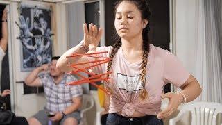 Back Flip  Pencil Catching Challenge Minute to Win It