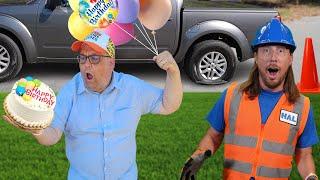 Handyman Hal Helps his Friend get to the Birthday Party Flat tire on Truck