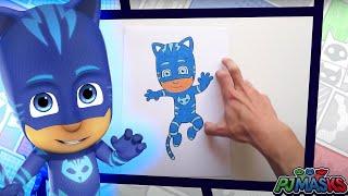 PJ Masks Super Pigiamini  Impara A Disegnare Gattoboy  Colorare per Bambini  Cartoni Animati