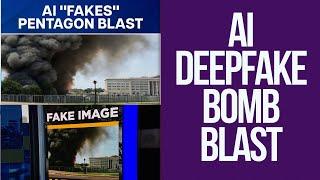 Artificial Intelligence DeepFake Pentagon Explosion.   Fake Images Explosion at the Pentagon by AI