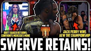 AEW Swerve Strickland RETAINS AT Forbidden Door  Britt Baker RETURNS  EX-WWE Star Dijak Backstage