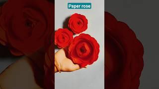 paper rose easy to make #shortsvideo #shorts #diy #diycrafts #tutorial #homedecor #papercraft