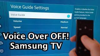 How to Turn Off Voice Guide on Samsung Smart TV
