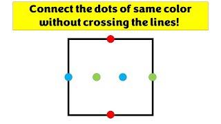 Connect the dots of same color without crossing the lines