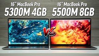 5300M vs 5500M 8GB - 16 MacBook Pro Graphics Comparison