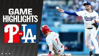 Phillies vs. Dodgers Game Highlights 8724  MLB Highlights