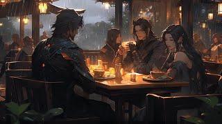 Fantasy MedievalTavern Music - Relaxing Celtic Music Tavern Ambience with Rain Sounds