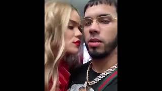 Karol G le da un beso a Anuel AA  #kiss #couplegoals #couple #karolg #viralshorts