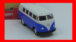 unboxing Welly diecast Volkswagen Type 2 Blue 02615