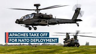 British Armys Apaches leave UK for largest Nato exercise since Cold War