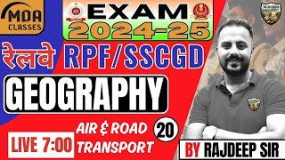 रेलवे RPF भर्ती 2024  Air & Road Transport By Rajdeep Sir CLASS - 20 MDA Classes  Live Batch