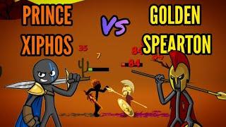 Prince Xiphos Vs Golden Spearton Epic Battle Stick War Legacy Mod MenuFunny Moments