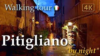 Pitigliano by night Tuscany Italy【Walking Tour】4K