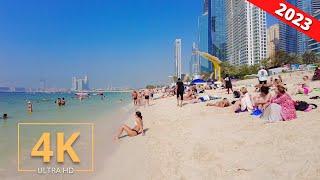 Dubai United Arab Emirates  JBR Beach Walk  4K  دبي  Virtual Walking 2023