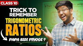 Trick To Learn Trigonometric Ratios   Intro. to Trigonometry Class 10 th Maths  Shobhit Nirwan