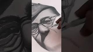 Netaji Subhash Chandra Bose portrait in #shortvideo #pencildrawing #art #artistmanishaarts #netaji