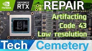 Asus RTX 2080 Ti Turbo Graphics Card Repair - Artifacting Code 43 Low Resolution