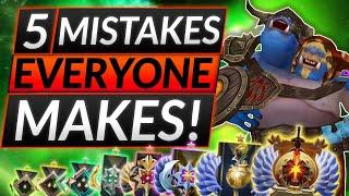 5 COMMON MISTAKES EVERYONE MAKES - Avoid These Habits to Gain MMR - Dota 2 7.35D Pro Tips Guide