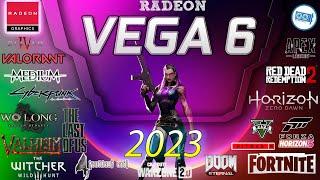 Vega 6 in 15 GAMES  AMD Ryzen™ 3 2300U     in 2023-2024