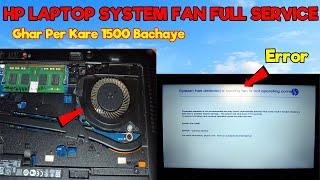 HP Laptop System Fan 90b Error  HP Laptop Fan Service Step By Step