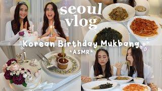 living in seoul i surprised my sister for her 21st birthday ft. vegan korean food *asmr* mukbang