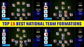 Top 15 Best National Team Formations In eFootball 2024 Mobile