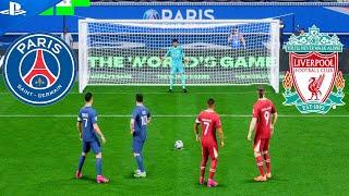 RonaldoMessi VS MbappeHaaland  PSG VS Liverpool Penalty Shootout  FIFA 24 PS5 4k