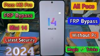 Poco M6 Pro 5g FRP Bypass Miui 14  New Trick  Poco M6 Pro  Google Account Bypass Without Pc