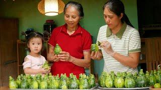 Love for agricultural products Three generations of women and natural dishes