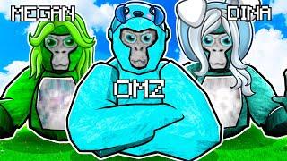 Playing GORILLA TAG IN ROBLOX With Crazy Fan Girl & Twin Sister