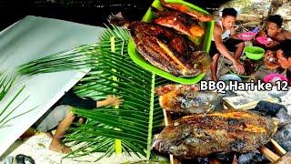 Fishing Camp malam dihantam badai paginya Mukbang Ikan Bakar di pantai #day12