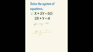 Solve System Of Equations  Algebra Math Problem