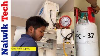 How to do AC Gas Refill   Carrier Inverter Split AC Charging