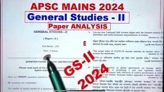 APSC Mains GS-2 Paper 2024 ANALYSIS  Apsc CCE mains Paper -3 GS-II Discussion with Syllabus 