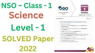 NSO  National Science Olympiad  Class - 1  OGO  SOLVED PAPER - Level - 1  By - Sudhir Sir