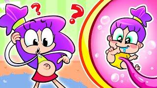 Why Do We Have Belly Button?  Where is Mom ‍ Funny English for Kids