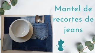 ¡Crea un mantel único y sostenible con retazos de jeans