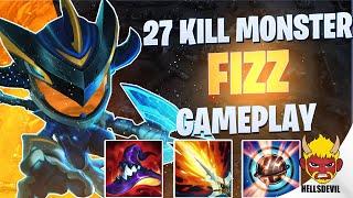 WILD RIFT  27 KILL MONSTER FIZZ GAME  Challenger Fizz Gameplay  Guide & Build