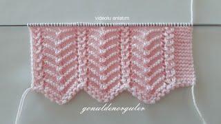 En Güzel Zikzak Örgü Modeli Bayan Yelek Örneği 258 Zig Zag Knitting Patterns