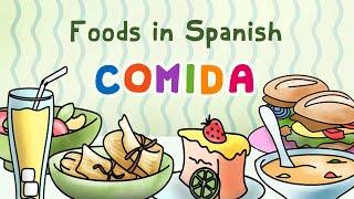 Comida Learn the names of foods in Spanish - Calico Spanish Songs for Kids