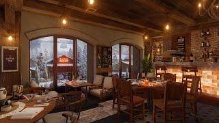 Ski Resort Cafe Winter Ambience  Coffee Shop Sounds No Music  Chatter Page Turning And More.