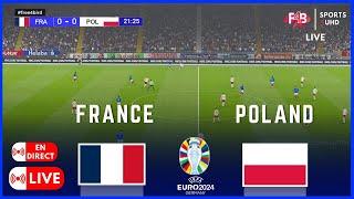 FRANCE VS POLAND  EN DIRECT  LIVE  UEFA EURO 2024  SIMULATION ET  LIVE SCORE #uefa #euro