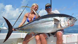 GIANT YELLOWFIN TUNA Catch Clean & Cook  Venice Louisiana 