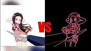 Nezuko zero two dodging meme - Original VS Vocoded