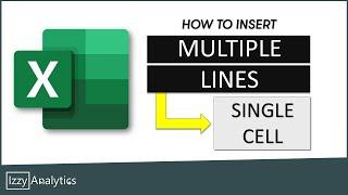 Add MULTIPLE LINES of Text in SINGLE CELL  Excel Tips