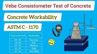 Vebe Consistometer Test of Concrete  Concrete Workability Test All About Civil Engineer