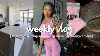 weekly vlog  APARTMENT HUNTING + new hobby + living alone + rants + errands + more